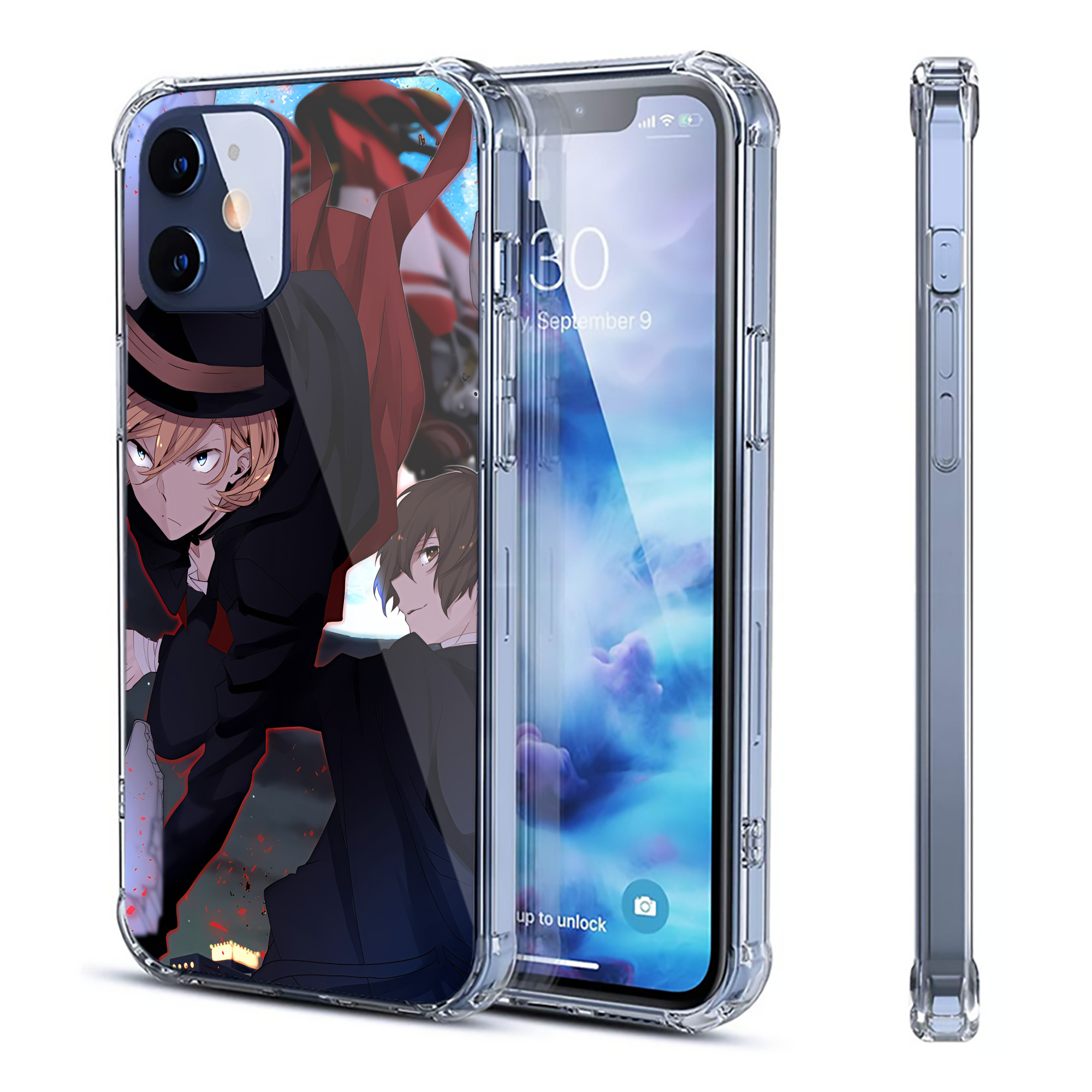 （画像用） 文豪ストレイドッグス Bungo Stray Dogs 【iPhone 12シリーズ対応】透明スマホケース（クリアソフトケース）